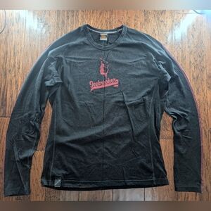 Icebreaker Men's Merino Wool Black Long Sleeve Shirt Bodyfit 200 Size XL